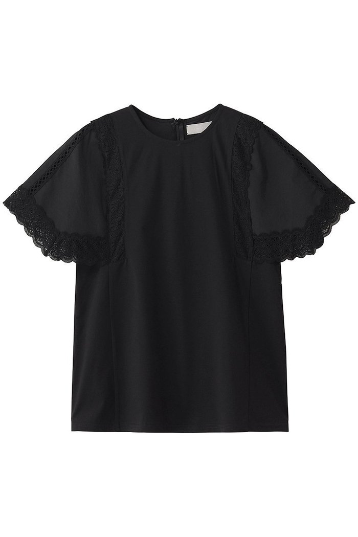 【マリリンムーン/MARILYN MOON】のレースハンカチーフスリーブトップス インテリア・キッズ・メンズ・レディースファッション・服の通販 founy(ファニー) https://founy.com/ ファッション Fashion レディースファッション Fashion for Women トップス・カットソー Cut & Sew Tops シャツ・ブラウス・オフィスカジュアル Elegant Blouses & Button-Ups ロングTシャツ・Tシャツ Longline T-Shirts & Tees カットソー・ベーシックTシャツ Cut-and-Sewn Tops / Stretch Tees & Basics エレガント 上品 Elegant ショート Short, Short Length シンプル Simple, Minimal スリーブ Sleeve, Long Sleeve / Short Sleeve ハンカチ Handkerchief, Hanky バランス Balance, Style Balance ボトム Bottoms, Lower Wear モダン Modern, Contemporary レース Lace, Lace Fabric 夏 Summer 新作・新入荷 New Arrivals / New In 透かし Cut-Out, Lacework |ID: prp329100004942944 ipo3291000000037100299