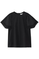 【マリリンムーン/MARILYN MOON】のレースハンカチーフスリーブトップス 人気、トレンドファッション・服の通販 founy(ファニー) ファッション Fashion レディースファッション Fashion for Women トップス・カットソー Cut & Sew Tops シャツ・ブラウス・オフィスカジュアル Elegant Blouses & Button-Ups ロングTシャツ・Tシャツ Longline T-Shirts & Tees カットソー・ベーシックTシャツ Cut-and-Sewn Tops / Stretch Tees & Basics エレガント 上品 Elegant ショート Short, Short Length シンプル Simple, Minimal スリーブ Sleeve, Long Sleeve / Short Sleeve ハンカチ Handkerchief, Hanky バランス Balance, Style Balance ボトム Bottoms, Lower Wear モダン Modern, Contemporary レース Lace, Lace Fabric 夏 Summer 新作・新入荷 New Arrivals / New In 透かし Cut-Out, Lacework |ID:prp329100004942944