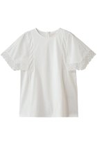 【マリリンムーン/MARILYN MOON】のレースハンカチーフスリーブトップス 人気、トレンドファッション・服の通販 founy(ファニー) ファッション Fashion レディースファッション Fashion for Women トップス・カットソー Cut & Sew Tops シャツ・ブラウス・オフィスカジュアル Elegant Blouses & Button-Ups ロングTシャツ・Tシャツ Longline T-Shirts & Tees カットソー・ベーシックTシャツ Cut-and-Sewn Tops / Stretch Tees & Basics エレガント 上品 Elegant ショート Short, Short Length シンプル Simple, Minimal スリーブ Sleeve, Long Sleeve / Short Sleeve ハンカチ Handkerchief, Hanky バランス Balance, Style Balance ボトム Bottoms, Lower Wear モダン Modern, Contemporary レース Lace, Lace Fabric 夏 Summer 新作・新入荷 New Arrivals / New In 透かし Cut-Out, Lacework thumbnail オフホワイト|ID: prp329100004942944 ipo3291000000037100301
