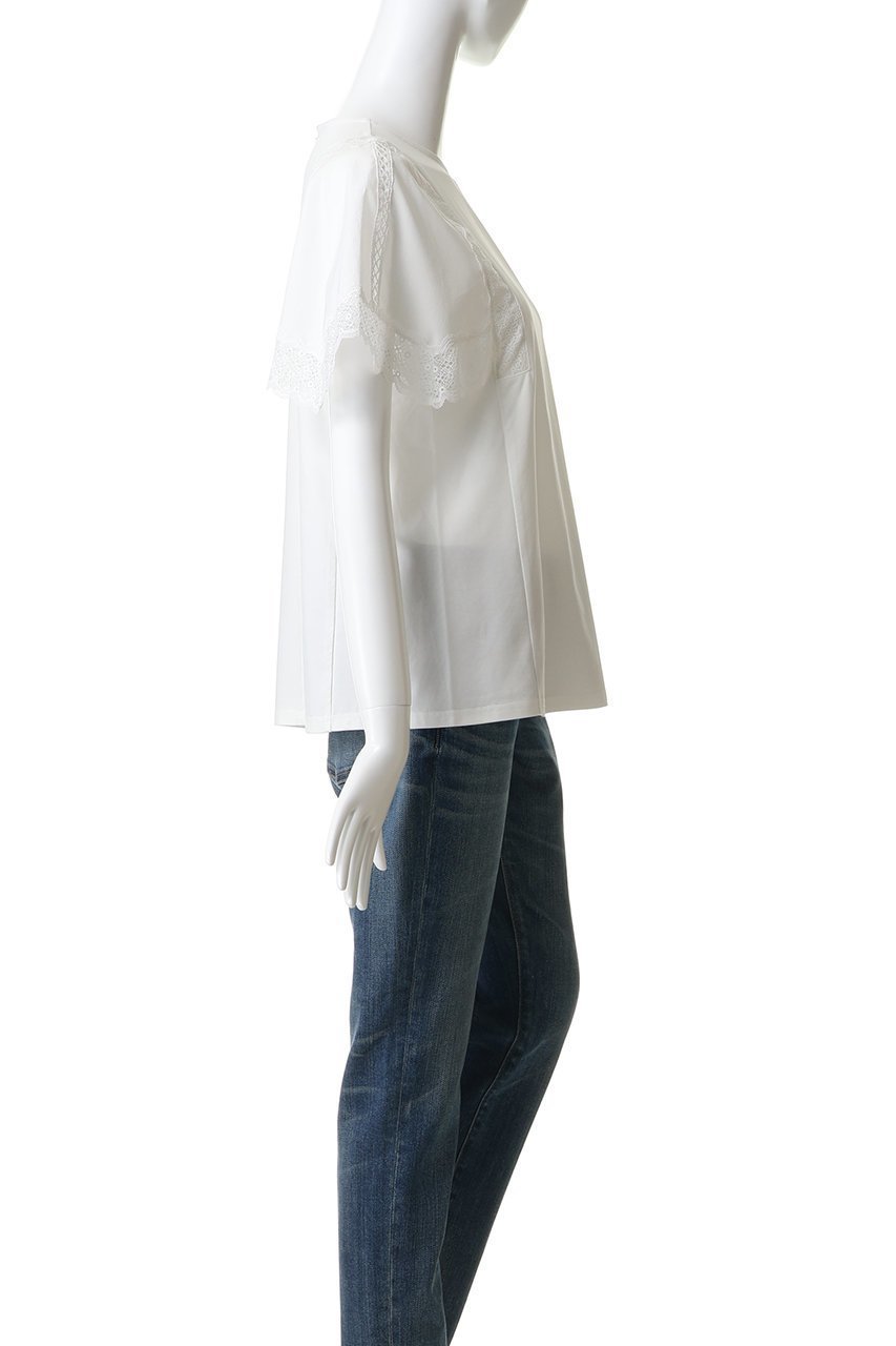 【マリリンムーン/MARILYN MOON】のレースハンカチーフスリーブトップス 人気、トレンドファッション・服の通販 founy(ファニー) 　ファッション　Fashion　レディースファッション　Fashion for Women　トップス・カットソー　Cut & Sew Tops　シャツ・ブラウス・オフィスカジュアル　Elegant Blouses & Button-Ups　ロングTシャツ・Tシャツ　Longline T-Shirts & Tees　カットソー・ベーシックTシャツ　Cut-and-Sewn Tops / Stretch Tees & Basics　エレガント 上品　Elegant　ショート　Short, Short Length　シンプル　Simple, Minimal　スリーブ　Sleeve, Long Sleeve / Short Sleeve　ハンカチ　Handkerchief, Hanky　バランス　Balance, Style Balance　ボトム　Bottoms, Lower Wear　モダン　Modern, Contemporary　レース　Lace, Lace Fabric　夏　Summer　新作・新入荷　New Arrivals / New In　透かし　Cut-Out, Lacework　other-3|ID: prp329100004942944 ipo3291000000037100303