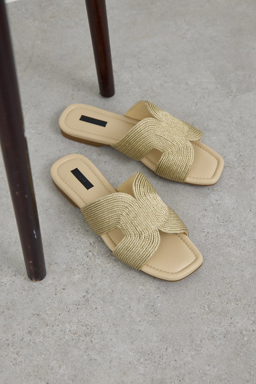 【ガリャルダガランテ/GALLARDAGALANTE】の【2.718】ウーブンサンダル インテリア・キッズ・メンズ・レディースファッション・服の通販 founy(ファニー) 　ファッション　Fashion　レディースファッション　Fashion for Women　おすすめ　Recommended / Our Picks　エレガント 上品　Elegant　サンダル　Sandals, Summer Shoes　フラット　Flat, Flat Shoes　新作・新入荷　New Arrivals / New In　軽量　Lightweight, Ultra Light　ゴールド|ID: prp329100004942949 ipo3291000000037100332