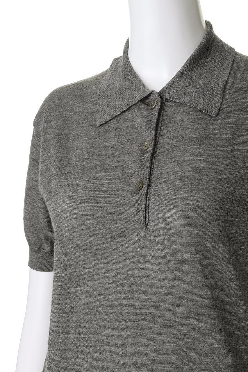 【バトナー/BATONER】のCHOMA ポロ ショート スリーブ 人気、トレンドファッション・服の通販 founy(ファニー) 　ファッション　Fashion　レディースファッション　Fashion for Women　トップス・カットソー　Cut & Sew Tops　ニット　Knit Tops & Sweaters　カジュアルプルオーバー・ニットトップス　Pullovers & Knit Tops / Casual Pullovers　シアー　Sheer, See-Through　ショート　Short, Short Length　スリーブ　Sleeve, Long Sleeve / Short Sleeve　マニッシュ　Mannish, Boyish　新作・新入荷　New Arrivals / New In　other-5|ID: prp329100004942962 ipo3291000000037100409