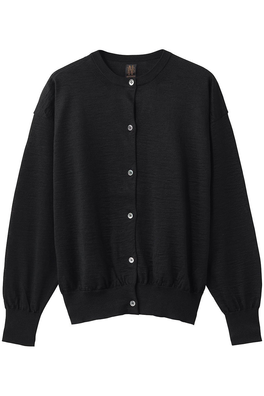 【バトナー/BATONER】のCHOMA クルーネック カーディガン インテリア・キッズ・メンズ・レディースファッション・服の通販 founy(ファニー) 　ファッション　Fashion　レディースファッション　Fashion for Women　トップス・カットソー　Cut & Sew Tops　ニット　Knit Tops & Sweaters　カーディガン・羽織り　Layered Style Cardigans　カーディガン　Cardigan, Knitwear　ベーシック　Basic, Essential　定番　Standard, Basic Item　新作・新入荷　New Arrivals / New In　ブラック|ID: prp329100004942963 ipo3291000000037100413