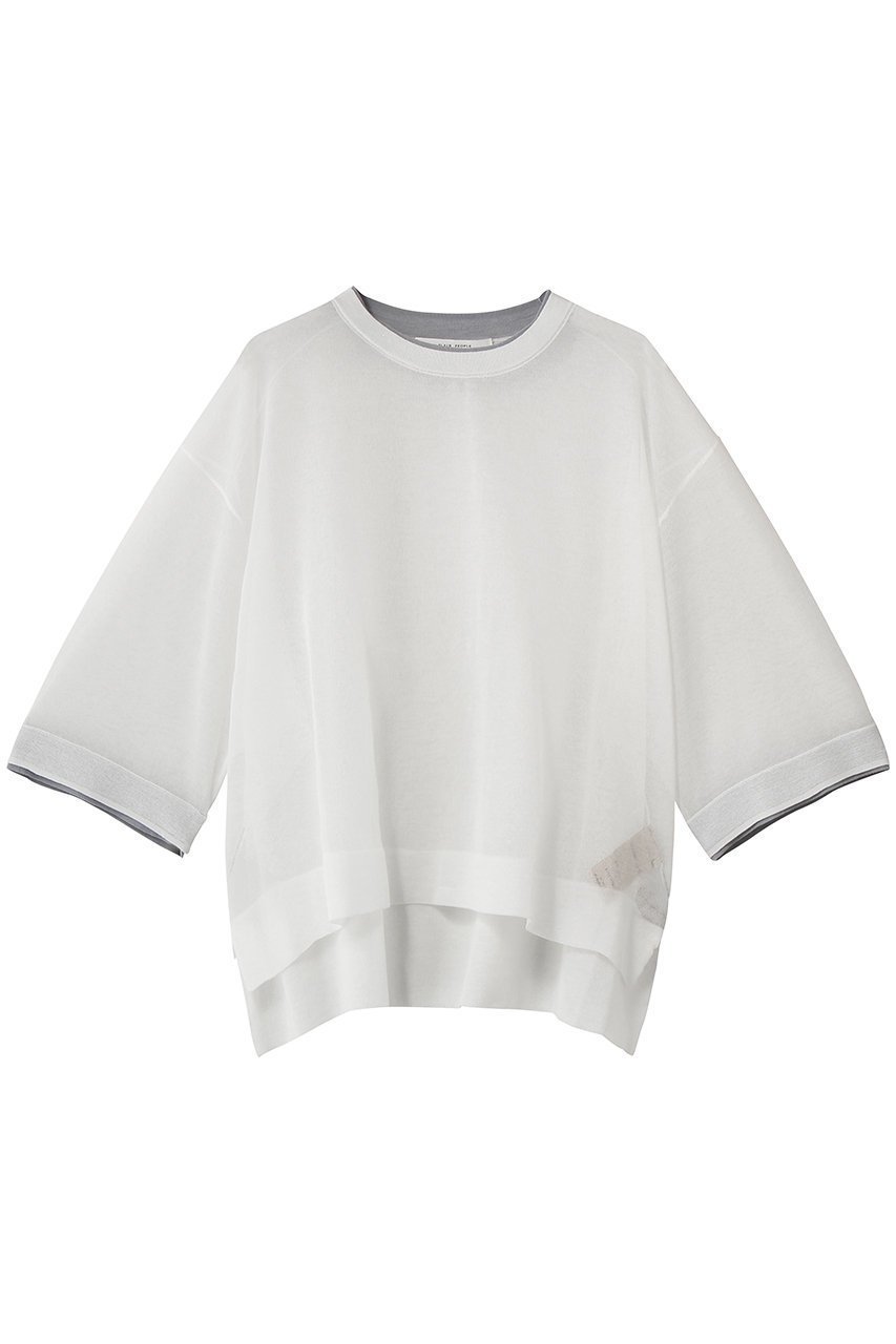 【プレインピープル/PLAIN PEOPLE】のLOSEYクロップドプルオーバー 人気、トレンドファッション・服の通販 founy(ファニー) 　ファッション　Fashion　レディースファッション　Fashion for Women　トップス・カットソー　Cut & Sew Tops　ニット　Knit Tops & Sweaters　カジュアルプルオーバー・ニットトップス　Pullovers & Knit Tops / Casual Pullovers　シアー　Sheer, See-Through　シンプル　Simple, Minimal　夏　Summer　新作・新入荷　New Arrivals / New In　 other-1|ID: prp329100004942967 ipo3291000000037100441