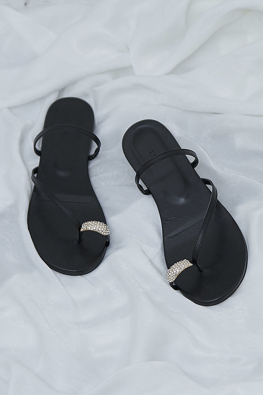 【ガリャルダガランテ/GALLARDAGALANTE】の【2.718】ビジュートングサンダル インテリア・キッズ・メンズ・レディースファッション・服の通販 founy(ファニー) 　ファッション　Fashion　レディースファッション　Fashion for Women　サンダル　Sandals, Summer Shoes　ビジュー　Bijou, Jewel-like Accent　ラップ　Wrap, Wrap Design　エレガント 上品　Elegant　新作・新入荷　New Arrivals / New In　ブラック|ID: prp329100004942968 ipo3291000000037100450