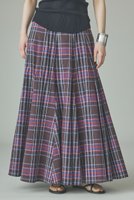【カレンソロジー/Curensology】のコットンチェックスカート 人気、トレンドファッション・服の通販 founy(ファニー) ファッション Fashion レディースファッション Fashion for Women スカート Skirts ロングスカート Long Skirts / Maxi & Midi Skirts シンプル Simple, Minimal チェック Check, Plaid, Tartan バランス Balance, Style Balance マーメイド Mermaid, Fishtail Silhouette ロング Long, Long-Length エレガント 上品 Elegant 新作・新入荷 New Arrivals / New In |ID:prp329100004942972