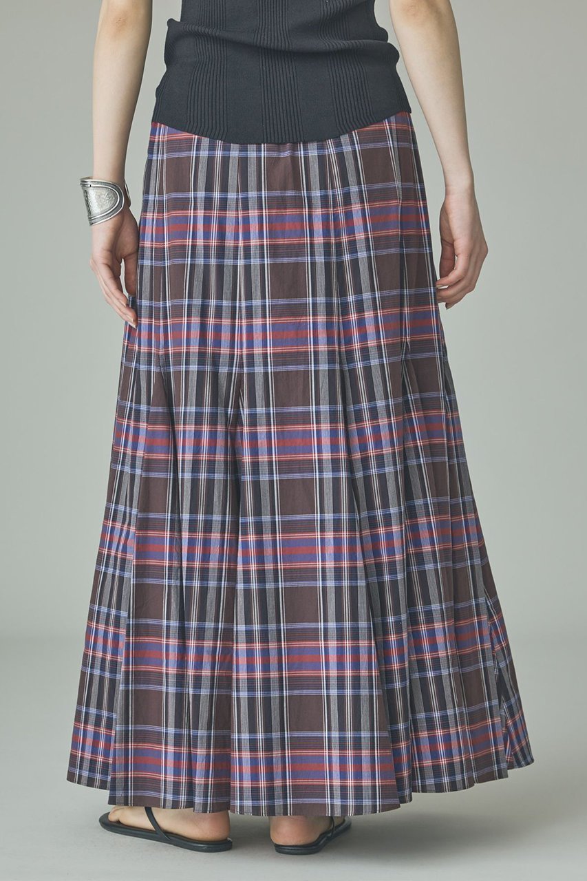 【カレンソロジー/Curensology】のコットンチェックスカート 人気、トレンドファッション・服の通販 founy(ファニー) 　ファッション　Fashion　レディースファッション　Fashion for Women　スカート　Skirts　ロングスカート　Long Skirts / Maxi & Midi Skirts　シンプル　Simple, Minimal　チェック　Check, Plaid, Tartan　バランス　Balance, Style Balance　マーメイド　Mermaid, Fishtail Silhouette　ロング　Long, Long-Length　エレガント 上品　Elegant　新作・新入荷　New Arrivals / New In　other-4|ID: prp329100004942972 ipo3291000000037100489