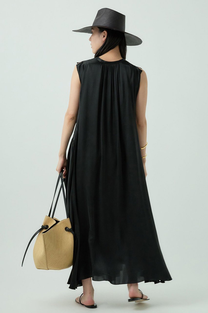 【カオス/Chaos】のサンディングシルクワンピース 人気、トレンドファッション・服の通販 founy(ファニー) 　ファッション　Fashion　レディースファッション　Fashion for Women　ワンピース　Dresses　チュニック　Tunic Tops & Dresses　なめらか　Smooth, Silky Texture　ギャザー　Gathered, Ruffled　サテン　Satin, Glossy Fabric　シルク　Silk, 100% Silk　ジャケット　Jacket, Outerwear　チュニック　Tunic, Long Top　ドレス　Dress, One-Piece　フレア　Flare, Flared　ロング　Long, Long-Length　エレガント 上品　Elegant　夏　Summer　新作・新入荷　New Arrivals / New In　春　Spring　S/S・春夏　SS, Spring/Summer, Warm Season　A/W・秋冬　Autumn/Winter　other-4|ID: prp329100004942974 ipo3291000000037100504