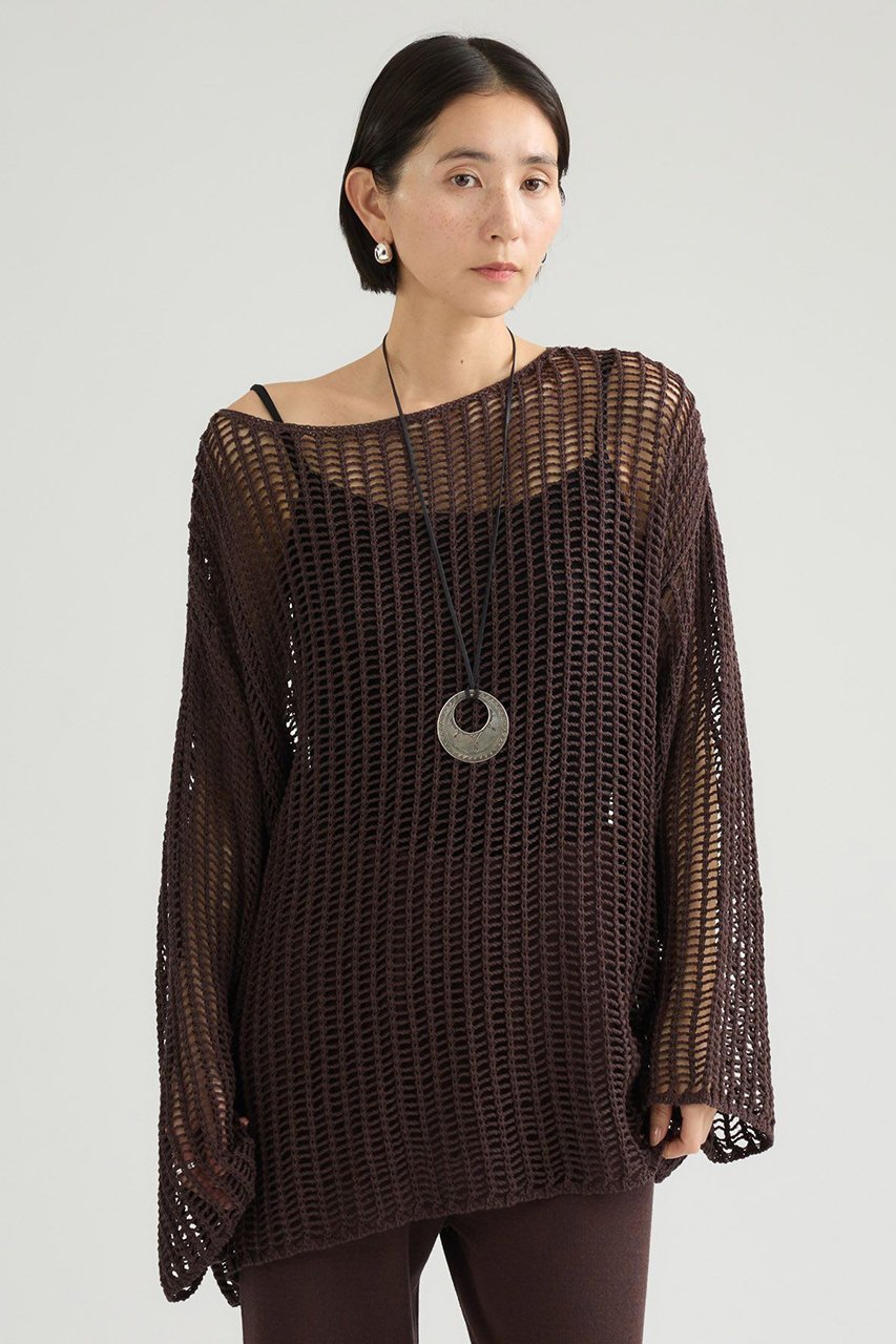 【カオス/Chaos】のコティアコードニットプルオーバー 人気、トレンドファッション・服の通販 founy(ファニー) 　ファッション　Fashion　レディースファッション　Fashion for Women　トップス・カットソー　Cut & Sew Tops　ニット　Knit Tops & Sweaters　カジュアルプルオーバー・ニットトップス　Pullovers & Knit Tops / Casual Pullovers　インナー　Innerwear　メッシュ　Mesh, Net Fabric　夏　Summer　エレガント 上品　Elegant　新作・新入荷　New Arrivals / New In　other-2|ID: prp329100004942976 ipo3291000000037100516