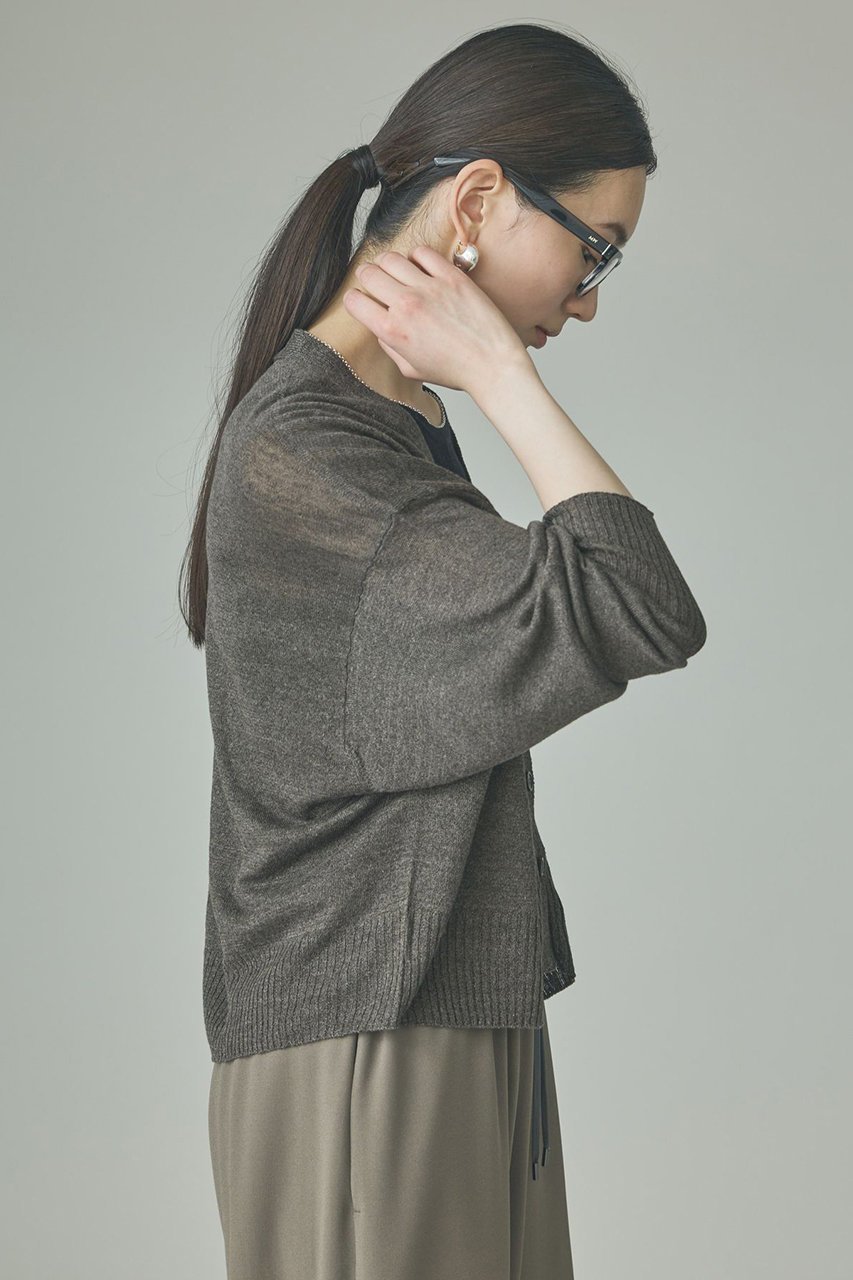 【カレンソロジー/Curensology】のリネンVネックカーディガン 人気、トレンドファッション・服の通販 founy(ファニー) 　ファッション　Fashion　レディースファッション　Fashion for Women　トップス・カットソー　Cut & Sew Tops　ニット　Knit Tops & Sweaters　カーディガン・羽織り　Layered Style Cardigans　Vネックトップス　V-Neck Tops / V-Cut Neckline Shirts　おすすめ　Recommended / Our Picks　カーディガン　Cardigan, Knitwear　キャミソール　Camisole, Spaghetti Strap Top　タンク　Tank Top, Sleeveless Top　バランス　Balance, Style Balance　ホールガーメント　WholeGarment, Seamless Knit　リネン　Linen, Linen Fabric　リラックス　Relax, Relaxed Fit　ワイド　Wide, Wide Fit　新作・新入荷　New Arrivals / New In　日本製　Made In Japan　other-3|ID: prp329100004942987 ipo3291000000037100598