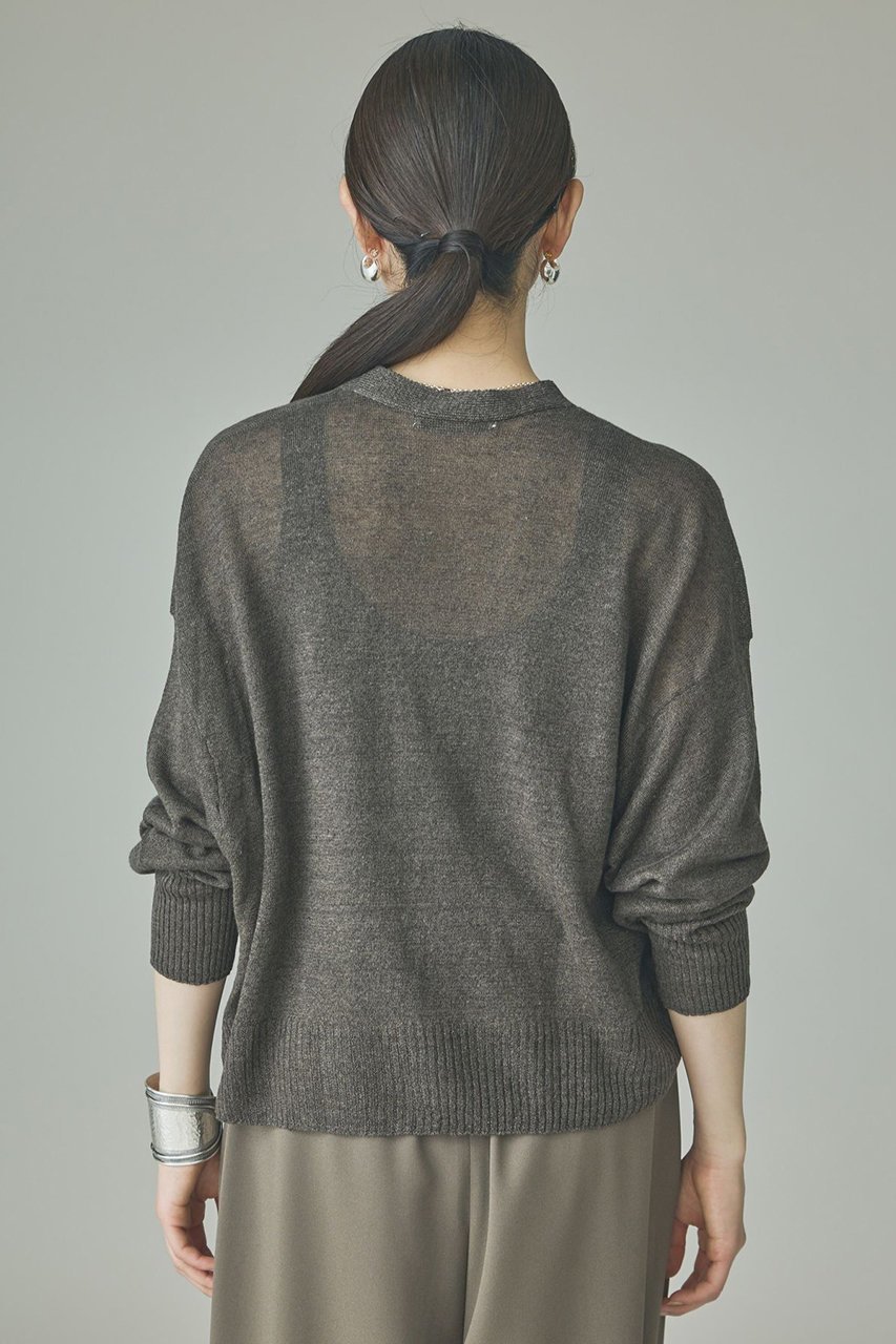 【カレンソロジー/Curensology】のリネンVネックカーディガン 人気、トレンドファッション・服の通販 founy(ファニー) 　ファッション　Fashion　レディースファッション　Fashion for Women　トップス・カットソー　Cut & Sew Tops　ニット　Knit Tops & Sweaters　カーディガン・羽織り　Layered Style Cardigans　Vネックトップス　V-Neck Tops / V-Cut Neckline Shirts　おすすめ　Recommended / Our Picks　カーディガン　Cardigan, Knitwear　キャミソール　Camisole, Spaghetti Strap Top　タンク　Tank Top, Sleeveless Top　バランス　Balance, Style Balance　ホールガーメント　WholeGarment, Seamless Knit　リネン　Linen, Linen Fabric　リラックス　Relax, Relaxed Fit　ワイド　Wide, Wide Fit　新作・新入荷　New Arrivals / New In　日本製　Made In Japan　other-4|ID: prp329100004942987 ipo3291000000037100599