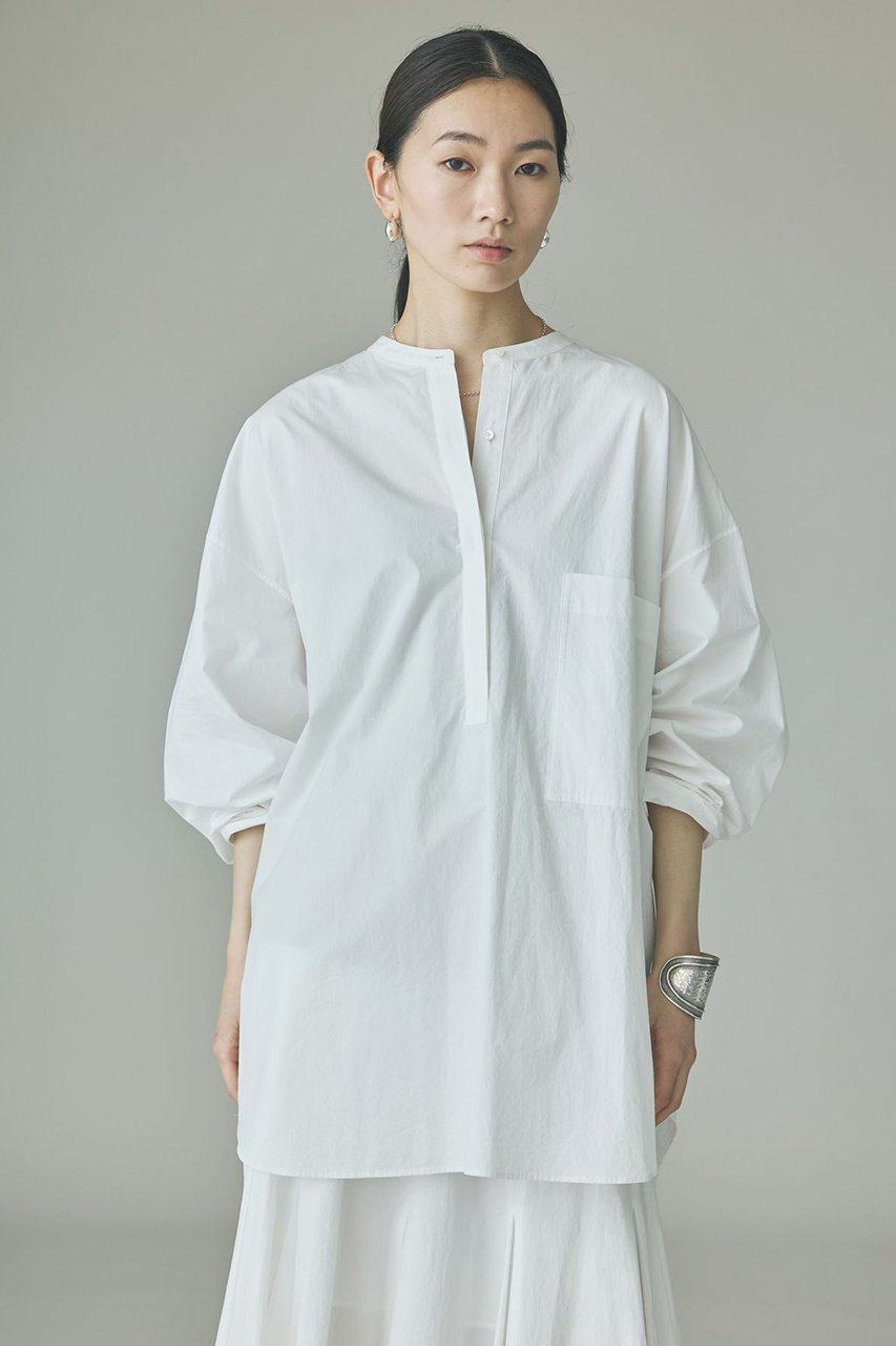 【カレンソロジー/Curensology】のタイプライタービッグシャツ 人気、トレンドファッション・服の通販 founy(ファニー) 　ファッション　Fashion　レディースファッション　Fashion for Women　トップス・カットソー　Cut & Sew Tops　シャツ・ブラウス・オフィスカジュアル　Elegant Blouses & Button-Ups　シンプル　Simple, Minimal　スキッパー　Skipper, Open Collar　スリーブ　Sleeve, Long Sleeve / Short Sleeve　ビッグ　Big, Oversized　フォルム　Silhouette, Form　ロング　Long, Long-Length　ワッシャー　Washer, Crinkled Finish　おすすめ　Recommended / Our Picks　エレガント 上品　Elegant　新作・新入荷　New Arrivals / New In　 other-1|ID: prp329100004942988 ipo3291000000037100603