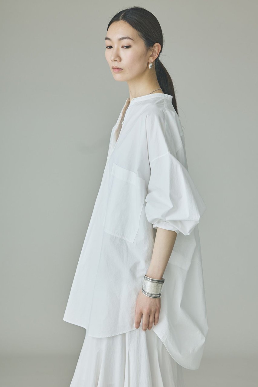 【カレンソロジー/Curensology】のタイプライタービッグシャツ 人気、トレンドファッション・服の通販 founy(ファニー) 　ファッション　Fashion　レディースファッション　Fashion for Women　トップス・カットソー　Cut & Sew Tops　シャツ・ブラウス・オフィスカジュアル　Elegant Blouses & Button-Ups　シンプル　Simple, Minimal　スキッパー　Skipper, Open Collar　スリーブ　Sleeve, Long Sleeve / Short Sleeve　ビッグ　Big, Oversized　フォルム　Silhouette, Form　ロング　Long, Long-Length　ワッシャー　Washer, Crinkled Finish　おすすめ　Recommended / Our Picks　エレガント 上品　Elegant　新作・新入荷　New Arrivals / New In　other-2|ID: prp329100004942988 ipo3291000000037100606