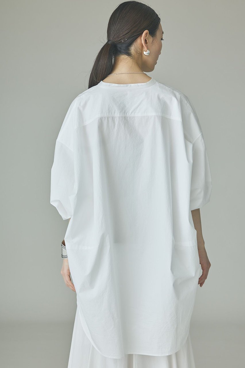 【カレンソロジー/Curensology】のタイプライタービッグシャツ 人気、トレンドファッション・服の通販 founy(ファニー) 　ファッション　Fashion　レディースファッション　Fashion for Women　トップス・カットソー　Cut & Sew Tops　シャツ・ブラウス・オフィスカジュアル　Elegant Blouses & Button-Ups　シンプル　Simple, Minimal　スキッパー　Skipper, Open Collar　スリーブ　Sleeve, Long Sleeve / Short Sleeve　ビッグ　Big, Oversized　フォルム　Silhouette, Form　ロング　Long, Long-Length　ワッシャー　Washer, Crinkled Finish　おすすめ　Recommended / Our Picks　エレガント 上品　Elegant　新作・新入荷　New Arrivals / New In　other-3|ID: prp329100004942988 ipo3291000000037100607