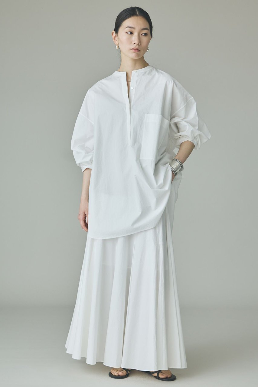 【カレンソロジー/Curensology】のタイプライタービッグシャツ 人気、トレンドファッション・服の通販 founy(ファニー) 　ファッション　Fashion　レディースファッション　Fashion for Women　トップス・カットソー　Cut & Sew Tops　シャツ・ブラウス・オフィスカジュアル　Elegant Blouses & Button-Ups　シンプル　Simple, Minimal　スキッパー　Skipper, Open Collar　スリーブ　Sleeve, Long Sleeve / Short Sleeve　ビッグ　Big, Oversized　フォルム　Silhouette, Form　ロング　Long, Long-Length　ワッシャー　Washer, Crinkled Finish　おすすめ　Recommended / Our Picks　エレガント 上品　Elegant　新作・新入荷　New Arrivals / New In　other-4|ID: prp329100004942988 ipo3291000000037100608