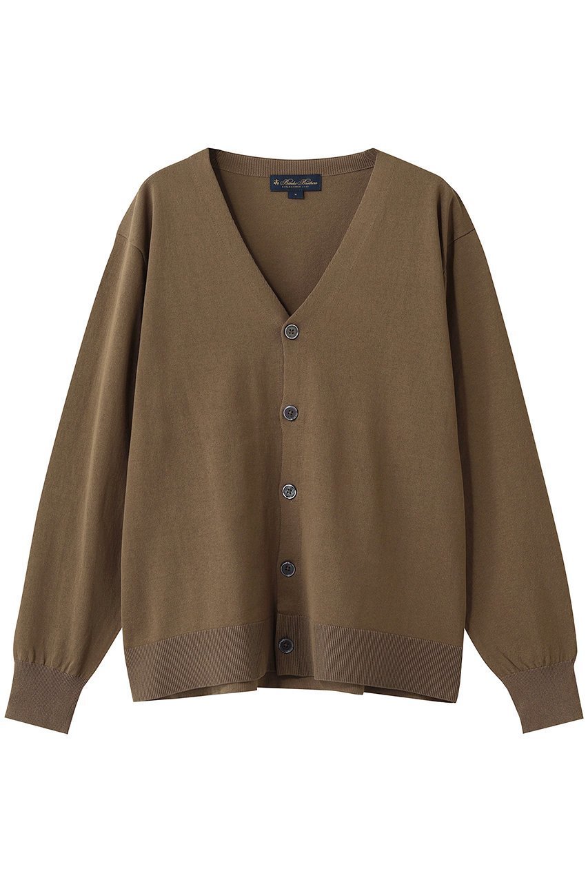 【ブルックス ブラザーズ/Brooks Brothers / MEN】の【MEN】 オンラインストア限定 ギマコットン Vネックカーディガン インテリア・キッズ・メンズ・レディースファッション・服の通販 founy(ファニー) 　ファッション　Fashion　メンズファッション　Fashion for Men　トップス・カットソー　Cut & Sew Tops　カーディガン / 羽織り　Cardigans　メンズシャツ　Shirts　おすすめ　Recommended / Our Picks　カーディガン　Cardigan, Knitwear　シンプル　Simple, Minimal　バランス　Balance, Style Balance　リネン　Linen, Linen Fabric　夏　Summer　新作・新入荷　New Arrivals / New In　春　Spring　S/S・春夏　SS, Spring/Summer, Warm Season　ブラウン|ID: prp329100004943004 ipo3291000000037100729