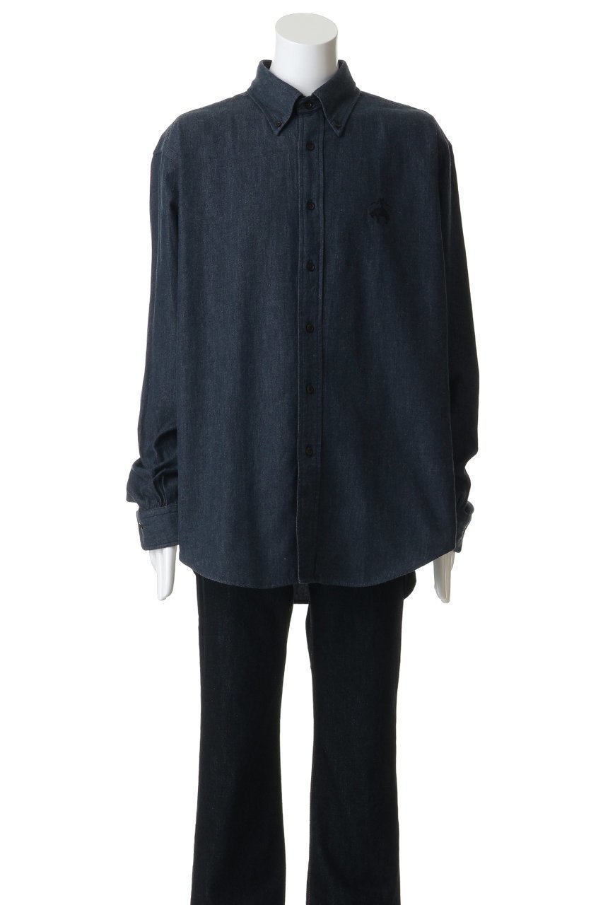 【ブルックス ブラザーズ/Brooks Brothers / MEN】の【MEN】 オンラインストア限定 ビッグGFロゴ デニムシャツ Traditional Fit 人気、トレンドファッション・服の通販 founy(ファニー) 　ファッション　Fashion　メンズファッション　Fashion for Men　アメリカン　American Style　春　Spring　ショート　Short, Short Length　スリーブ　Sleeve, Long Sleeve / Short Sleeve　センター　Center, Center Line　セーター　Sweater, Knitwear　ダウン　Down, Puffer　ダブル　Double, Double-Breasted　デニム　Denim, Jeans Material　長袖　Long Sleeve, Full Sleeve　ビッグ　Big, Oversized　フィット　Fit, Slim Fit　プリーツ　Pleats, Pleated　ボックス　Boxy, Box Shape　ポケット　Pocket, Pocket Detail　ロング　Long, Long-Length　ワイド　Wide, Wide Fit　S/S・春夏　SS, Spring/Summer, Warm Season　夏　Summer　新作・新入荷　New Arrivals / New In　other-2|ID: prp329100004943010 ipo3291000000037100776