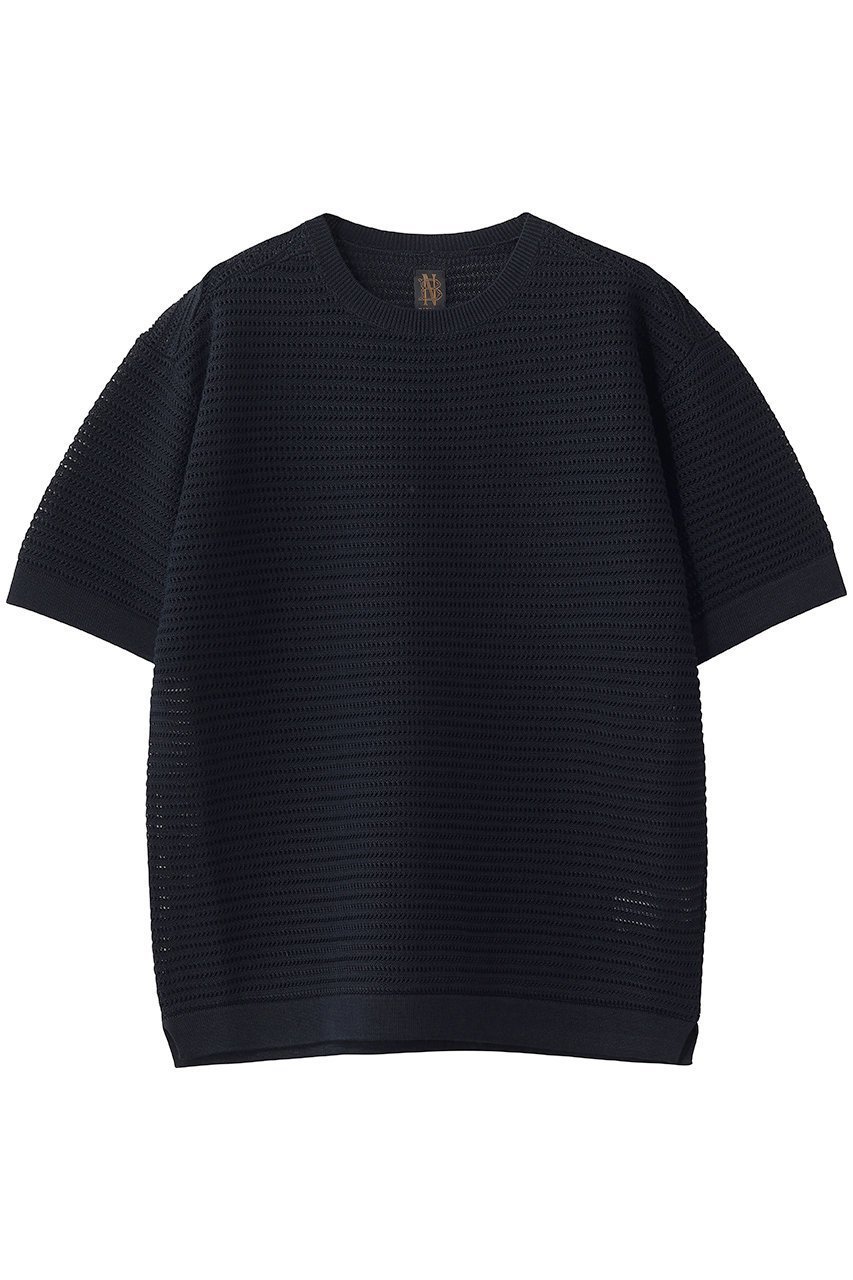 【バトナー/BATONER / MEN】の【MEN】SUMMER ニット クルーネック ショート スリーブ インテリア・キッズ・メンズ・レディースファッション・服の通販 founy(ファニー) 　ファッション　Fashion　メンズファッション　Fashion for Men　トップス・カットソー　Cut & Sew Tops　ニット・セーター / 定番トップス　Knit Tops & Sweaters　コーティング　Coating, Coated Finish　サマー　Summer, Summer Style　ショート　Short, Short Length　スリーブ　Sleeve, Long Sleeve / Short Sleeve　リゾート　Resort, Vacation Style　夏　Summer　新作・新入荷　New Arrivals / New In　ネイビー|ID: prp329100004943012 ipo3291000000037100788