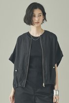 【カレンソロジー/Curensology】のフレンチリネンジップブラウス ブラック|ID: prp329100004948294 ipo3291000000037133007