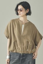 【カレンソロジー/Curensology】のフレンチリネンジップブラウス ベージュ|ID: prp329100004948294 ipo3291000000037133008