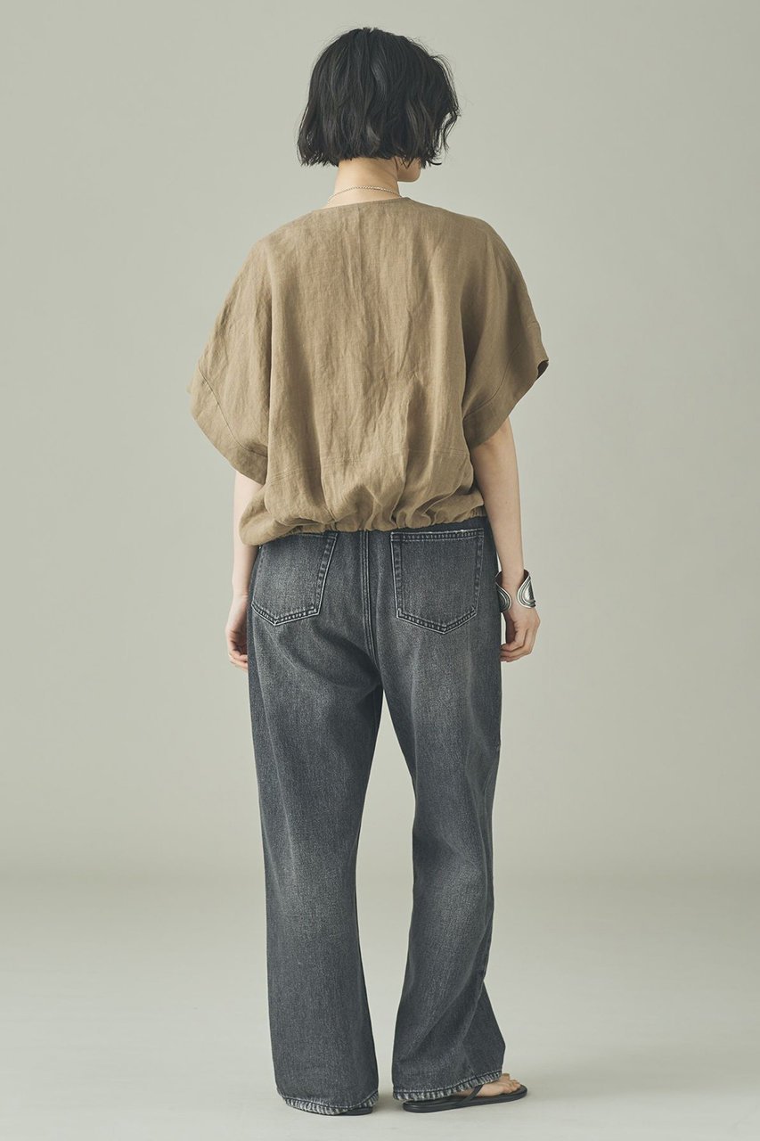 【カレンソロジー/Curensology】のフレンチリネンジップブラウス 人気、トレンドファッション・服の通販 founy(ファニー) 　ファッション　Fashion　レディースファッション　Fashion for Women　トップス・カットソー　Cut & Sew Tops　シャツ・ブラウス・オフィスカジュアル　Elegant Blouses & Button-Ups　エレガント 上品　Elegant　ショート　Short, Short Length　ジップ　Zip, Zipper　スリーブ　Sleeve, Long Sleeve / Short Sleeve　フレンチ　French, French Style　フロント　Front, Front Design　ブルゾン　Blouson, Bomber Jacket　リネン　Linen, Linen Fabric　ワッシャー　Washer, Crinkled Finish　人気　Popular, Best Seller　今季　This Season, Current Season　半袖　Short Sleeve, Half Sleeve　夏　Summer　新作・新入荷　New Arrivals / New In　春　Spring　S/S・春夏　SS, Spring/Summer, Warm Season　other-7|ID: prp329100004948294 ipo3291000000037133014