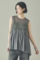 【カレンソロジー/Curensology】のケミカルレースブラウス グレー|ID: prp329100004948295 ipo3291000000037133018