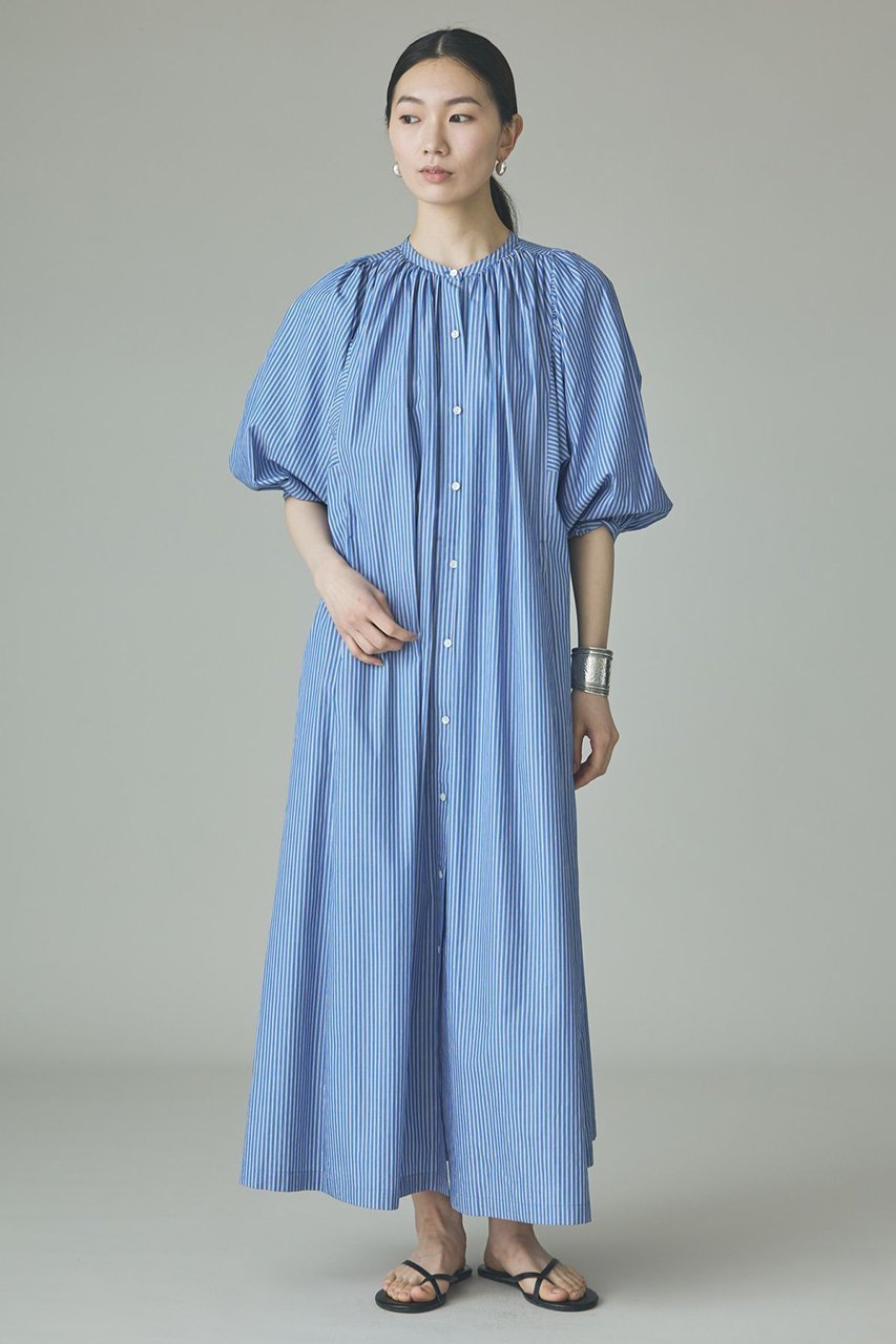 【カレンソロジー/Curensology】のストライプワンピース 人気、トレンドファッション・服の通販 founy(ファニー) 　ファッション　Fashion　レディースファッション　Fashion for Women　ワンピース　Dresses　チュニック　Tunic Tops & Dresses　おすすめ　Recommended / Our Picks　コンパクト　Compact, Small Size　サンダル　Sandals, Summer Shoes　ショルダー　Shoulder, Shoulder Strap　ストライプ　Stripe, Striped Pattern　スリーブ　Sleeve, Long Sleeve / Short Sleeve　チュニック　Tunic, Long Top　ロング　Long, Long-Length　エレガント 上品　Elegant　夏　Summer　新作・新入荷　New Arrivals / New In　other-2|ID: prp329100004948296 ipo3291000000037133028