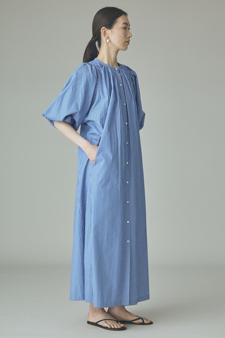 【カレンソロジー/Curensology】のストライプワンピース 人気、トレンドファッション・服の通販 founy(ファニー) 　ファッション　Fashion　レディースファッション　Fashion for Women　ワンピース　Dresses　チュニック　Tunic Tops & Dresses　おすすめ　Recommended / Our Picks　コンパクト　Compact, Small Size　サンダル　Sandals, Summer Shoes　ショルダー　Shoulder, Shoulder Strap　ストライプ　Stripe, Striped Pattern　スリーブ　Sleeve, Long Sleeve / Short Sleeve　チュニック　Tunic, Long Top　ロング　Long, Long-Length　エレガント 上品　Elegant　夏　Summer　新作・新入荷　New Arrivals / New In　other-3|ID: prp329100004948296 ipo3291000000037133029