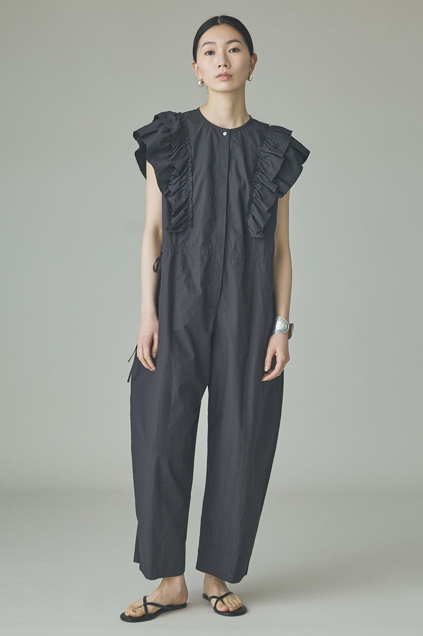 【カレンソロジー/Curensology】のコットンフリルオールインワン 人気、トレンドファッション・服の通販 founy(ファニー) 　ファッション　Fashion　レディースファッション　Fashion for Women　パンツ　Pants & Trousers　インド　Indian Textile　スリーブ　Sleeve, Long Sleeve / Short Sleeve　フリル　Frill, Ruffle　ブラウジング　Blouson Silhouette, Cinched Waist　リラックス　Relax, Relaxed Fit　おすすめ　Recommended / Our Picks　夏　Summer　新作・新入荷　New Arrivals / New In　 other-1|ID: prp329100004948297 ipo3291000000037133035