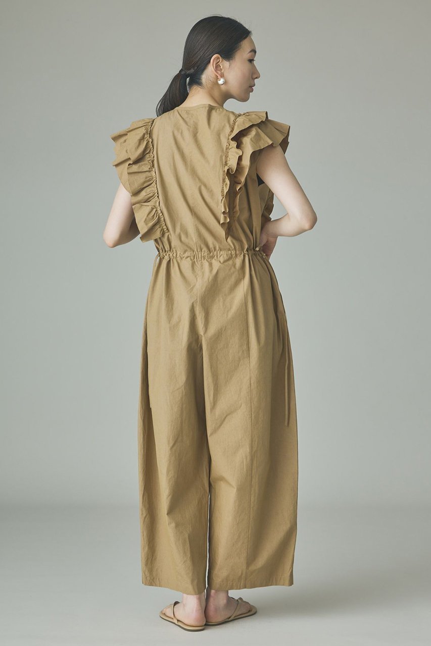 【カレンソロジー/Curensology】のコットンフリルオールインワン 人気、トレンドファッション・服の通販 founy(ファニー) 　ファッション　Fashion　レディースファッション　Fashion for Women　パンツ　Pants & Trousers　インド　Indian Textile　スリーブ　Sleeve, Long Sleeve / Short Sleeve　フリル　Frill, Ruffle　ブラウジング　Blouson Silhouette, Cinched Waist　リラックス　Relax, Relaxed Fit　おすすめ　Recommended / Our Picks　夏　Summer　新作・新入荷　New Arrivals / New In　other-4|ID: prp329100004948297 ipo3291000000037133041