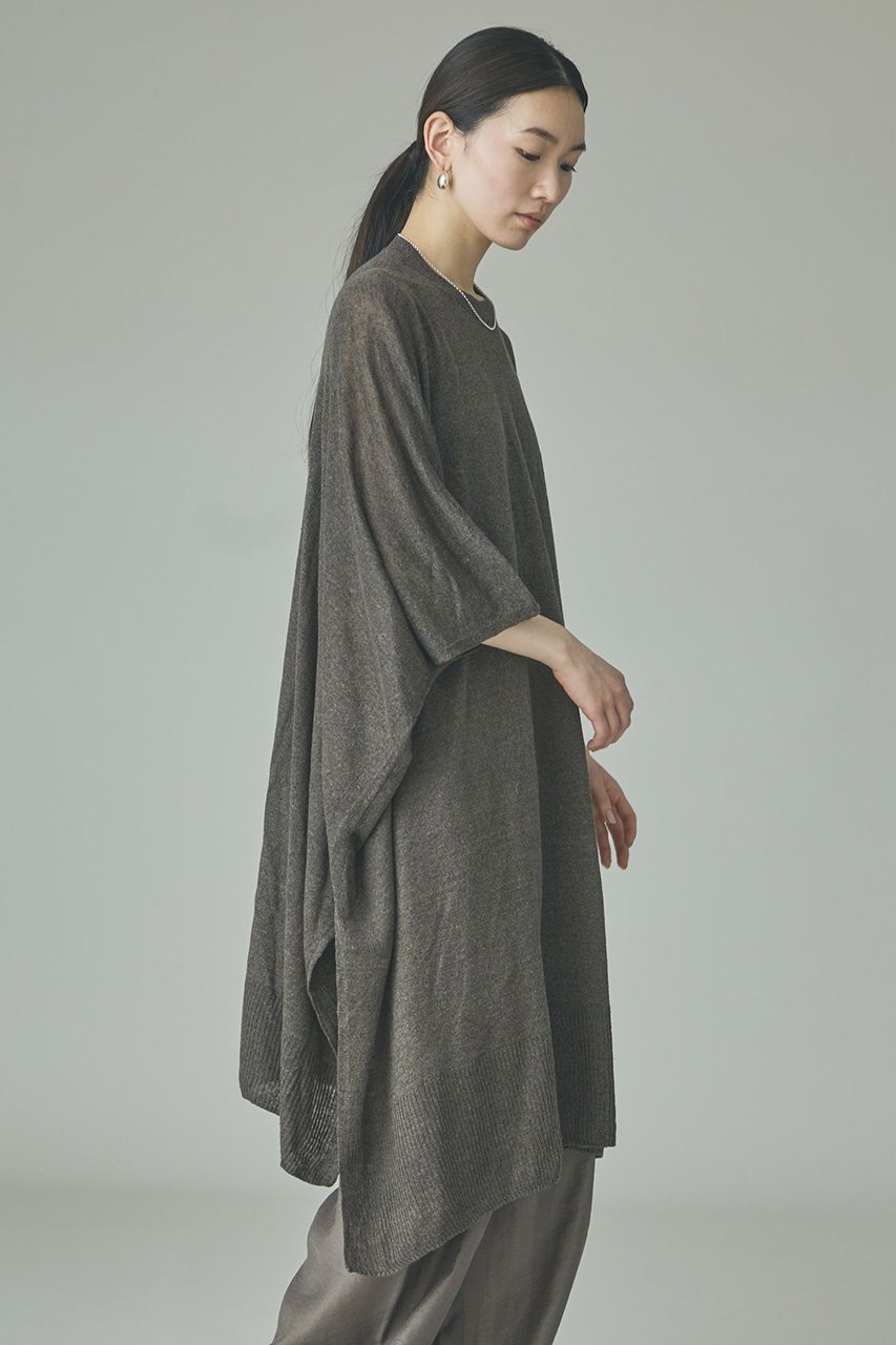 【カレンソロジー/Curensology】のリネンオーバーチュニック 人気、トレンドファッション・服の通販 founy(ファニー) 　ファッション　Fashion　レディースファッション　Fashion for Women　ワンピース　Dresses　チュニック　Tunic Tops & Dresses　シンプル　Simple, Minimal　チュニック　Tunic, Long Top　フォルム　Silhouette, Form　ホールガーメント　WholeGarment, Seamless Knit　ボトム　Bottoms, Lower Wear　ポンチョ　Poncho, Cape Style　リネン　Linen, Linen Fabric　リラックス　Relax, Relaxed Fit　新作・新入荷　New Arrivals / New In　other-3|ID: prp329100004948298 ipo3291000000037133051