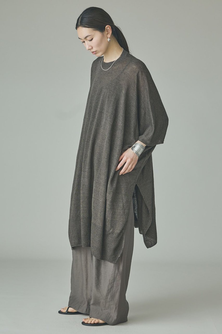 【カレンソロジー/Curensology】のリネンオーバーチュニック 人気、トレンドファッション・服の通販 founy(ファニー) 　ファッション　Fashion　レディースファッション　Fashion for Women　ワンピース　Dresses　チュニック　Tunic Tops & Dresses　シンプル　Simple, Minimal　チュニック　Tunic, Long Top　フォルム　Silhouette, Form　ホールガーメント　WholeGarment, Seamless Knit　ボトム　Bottoms, Lower Wear　ポンチョ　Poncho, Cape Style　リネン　Linen, Linen Fabric　リラックス　Relax, Relaxed Fit　新作・新入荷　New Arrivals / New In　other-6|ID: prp329100004948298 ipo3291000000037133054