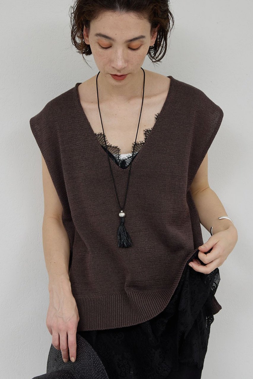 【ガリャルダガランテ/GALLARDAGALANTE】のフリンジコードネックレス インテリア・キッズ・メンズ・レディースファッション・服の通販 founy(ファニー) 　ファッション　Fashion　レディースファッション　Fashion for Women　ジュエリー　Jewelry　ネックレス　Necklaces & Pendants　アクセサリー　Fashion Accessories　シンプル　Simple, Minimal　ネックレス　Necklace, Pendant Necklace　ベスト　Vest, Waistcoat　新作・新入荷　New Arrivals / New In　ブラック|ID: prp329100004948303 ipo3291000000037133084