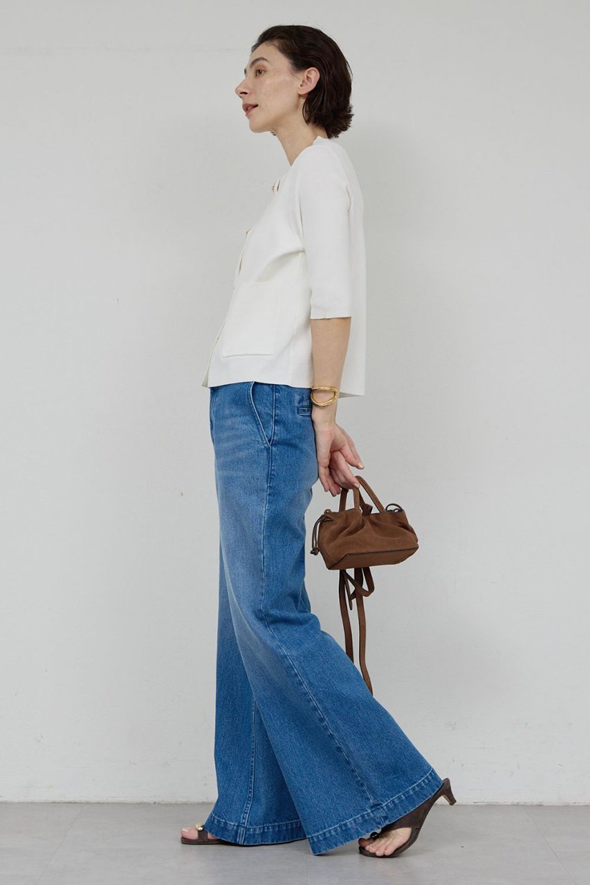 【ガリャルダガランテ/GALLARDAGALANTE】のフレアデニム 人気、トレンドファッション・服の通販 founy(ファニー) 　ファッション　Fashion　レディースファッション　Fashion for Women　パンツ　Pants & Trousers　デニムパンツ・ジーンズ・美脚デニム　Denim Jeans & Pants　デニム　Denim, Jeans Material　フレア　Flare, Flared　レース　Lace, Lace Fabric　エレガント 上品　Elegant　新作・新入荷　New Arrivals / New In　other-3|ID: prp329100004948304 ipo3291000000037133092