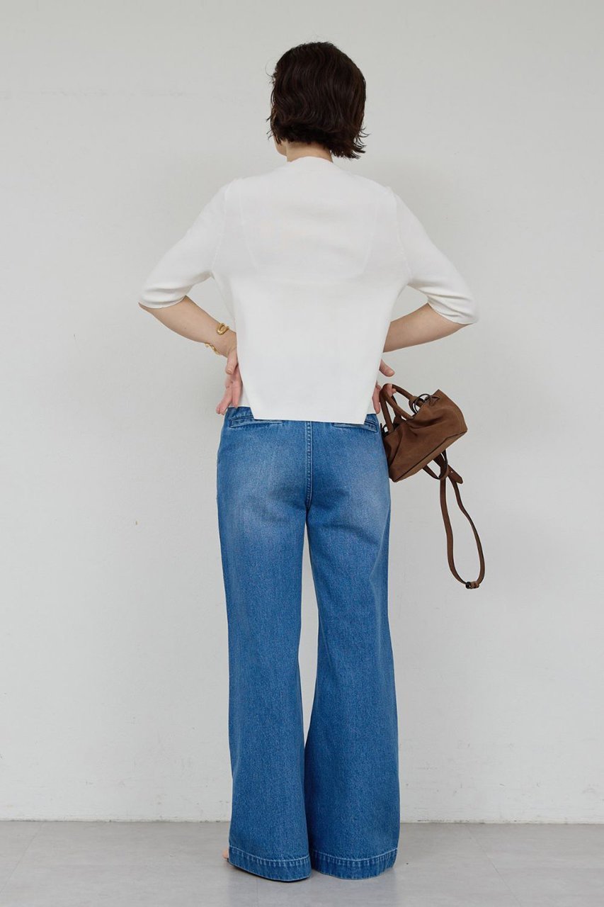 【ガリャルダガランテ/GALLARDAGALANTE】のフレアデニム 人気、トレンドファッション・服の通販 founy(ファニー) 　ファッション　Fashion　レディースファッション　Fashion for Women　パンツ　Pants & Trousers　デニムパンツ・ジーンズ・美脚デニム　Denim Jeans & Pants　デニム　Denim, Jeans Material　フレア　Flare, Flared　レース　Lace, Lace Fabric　エレガント 上品　Elegant　新作・新入荷　New Arrivals / New In　other-4|ID: prp329100004948304 ipo3291000000037133093