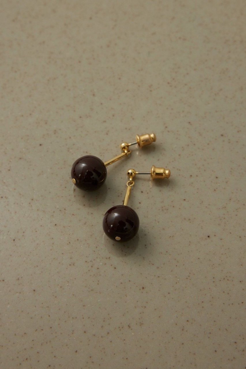 【ガリャルダガランテ/GALLARDAGALANTE】のレジンボールピアス インテリア・キッズ・メンズ・レディースファッション・服の通販 founy(ファニー) 　ファッション　Fashion　レディースファッション　Fashion for Women　ジュエリー　Jewelry　ファッションリング　Fashion Rings　イヤリング・フープ・ドロップタイプ　Hoop, Drop & Clip Earrings　イヤリング　Earrings　シンプル　Simple, Minimal　新作・新入荷　New Arrivals / New In　ブラウン|ID: prp329100004948306 ipo3291000000037133104