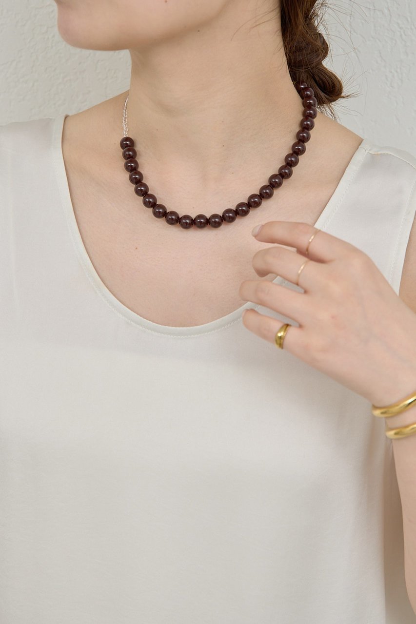 【ガリャルダガランテ/GALLARDAGALANTE】のレジンコンビショートネックレス インテリア・キッズ・メンズ・レディースファッション・服の通販 founy(ファニー) 　ファッション　Fashion　レディースファッション　Fashion for Women　ジュエリー　Jewelry　ネックレス　Necklaces & Pendants　ネックレス　Necklace, Pendant Necklace　エレガント 上品　Elegant　新作・新入荷　New Arrivals / New In　ブラウン|ID: prp329100004948307 ipo3291000000037133108