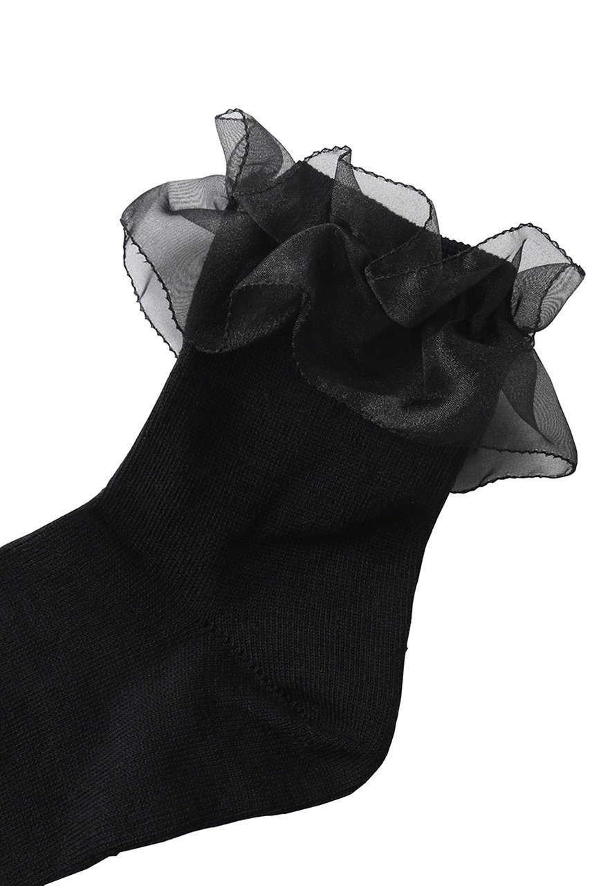 【ポプキンズ/POMPKINS / KIDS】の【KIDS】オーガンジーレースソックス 人気、トレンドファッション・服の通販 founy(ファニー) 　ファッション　Fashion　キッズファッション　Fashion for Kids　オケージョン　Occasion Wear　オーガンジー　Organza Fabric　ソックス　Socks, Hosiery　モノトーン　Monotone, Black and White　レース　Lace, Lace Fabric　再入荷　Restock / Back in Stock　定番　Standard, Basic Item　other-2|ID: prp329100004948643 ipo3291000000037134520