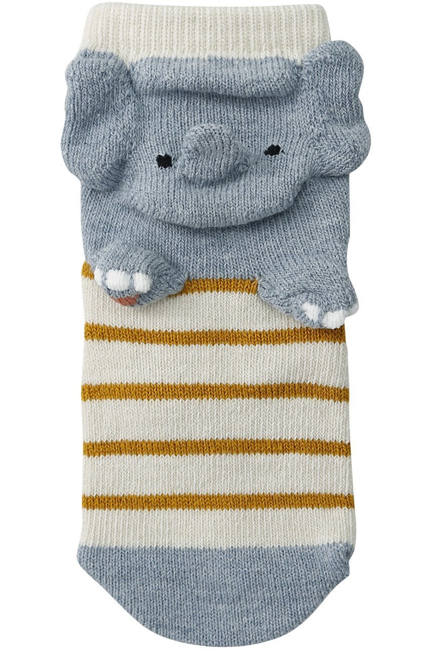 【ポプキンズ/POMPKINS / KIDS】の【BABY】【POP UP SOX】ぞう インテリア・キッズ・メンズ・レディースファッション・服の通販 founy(ファニー) 　ファッション　Fashion　キッズファッション　Fashion for Kids　おすすめ　Recommended / Our Picks　ギフト プレゼント　Gift / Present　ソックス　Socks, Hosiery　ベビー　Baby, Babywear　再入荷　Restock / Back in Stock　夏　Summer　定番　Standard, Basic Item　春　Spring　S/S・春夏　SS, Spring/Summer, Warm Season　ブルー|ID: prp329100004948660 ipo3291000000037134641
