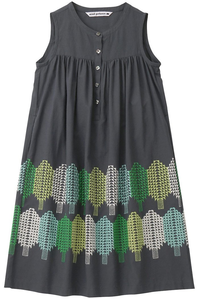 【ミナ ペルホネン/mina perhonen / KIDS】の【KIDS】forest candy ワンピース チャコール 130 インテリア・キッズ・メンズ・レディースファッション・服の通販 founy(ファニー) https://founy.com/ ファッション Fashion キッズファッション Fashion for Kids ワンピース Dresses カットソー Cut and Sewn Top カラフル Colorful Design ノースリーブ Sleeveless, No-Sleeve ロング Long, Long-Length |ID: prp329100004948669 ipo3291000000037134714