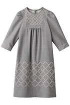 【ミナ ペルホネン/mina perhonen / KIDS】の【KIDS】petal fence ワンピース ネイビー 140 ライトグレー|ID: prp329100004948685 ipo3291000000037134799