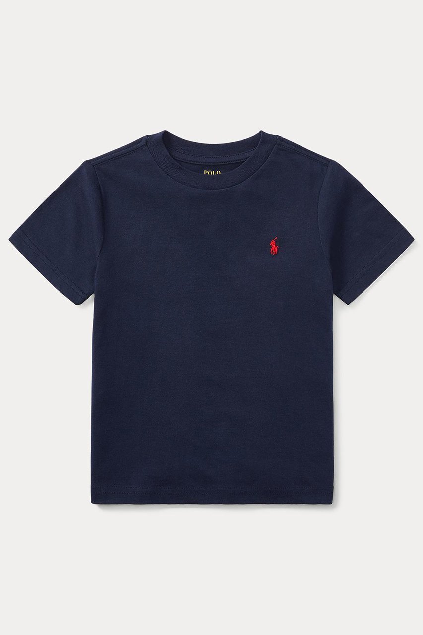【ラルフローレン/RALPH LAUREN / KIDS】の【KIDS】【POLO RALPH LAUREN】コットン ジャージー クルーネック Tシャツ ネイビー 7 インテリア・キッズ・メンズ・レディースファッション・服の通販 founy(ファニー) 　ファッション　Fashion　キッズファッション　Fashion for Kids　トップス・カットソー　Cut & Sew Tops　シンプル　Simple, Minimal　ベーシック　Basic, Essential　定番　Standard, Basic Item　ネイビー|ID: prp329100004948732 ipo3291000000037135060
