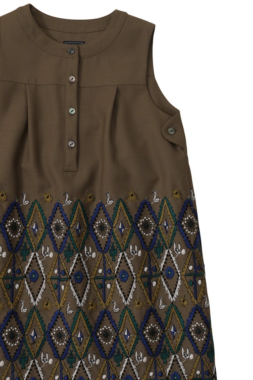 【ミナ ペルホネン/mina perhonen / KIDS】の【KIDS】forest diamond ワンピース ブラウン 140 人気、トレンドファッション・服の通販 founy(ファニー) 　ファッション　Fashion　キッズファッション　Fashion for Kids　ワンピース　Dresses　カットソー　Cut and Sewn Top　タートルネック　Turtleneck, High Neck　other-3|ID: prp329100004948741 ipo3291000000037135101