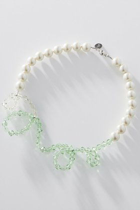 【アデルビジュー  ポップ/POP ADER bijoux / KIDS】の【KIDS】Lison ネックレス メロングリーン F 人気、トレンドファッション・服の通販 founy(ファニー) ファッション Fashion キッズファッション Fashion for Kids アクセサリー Fashion Accessories ガラス Glass, Glassware ネックレス Necklace, Pendant Necklace パール Pearl, Pearl Accent フランス France, French モチーフ Motif, Design Theme エレガント 上品 Elegant |ID:prp329100004948788