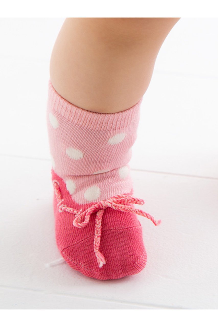 【ポプキンズ/POMPKINS / KIDS】の【BABY】【POP UP SOX】バレエシューズ風ドット柄ソックス 人気、トレンドファッション・服の通販 founy(ファニー) 　ファッション　Fashion　キッズファッション　Fashion for Kids　シューズ　Shoes, Footwear　ソックス　Socks, Hosiery　ドット　Polka Dot, Dot Pattern　バレエ　Ballet, Ballet Style　ベビー　Baby, Babywear　日本製　Made In Japan　other-2|ID: prp329100004948822 ipo3291000000037135600