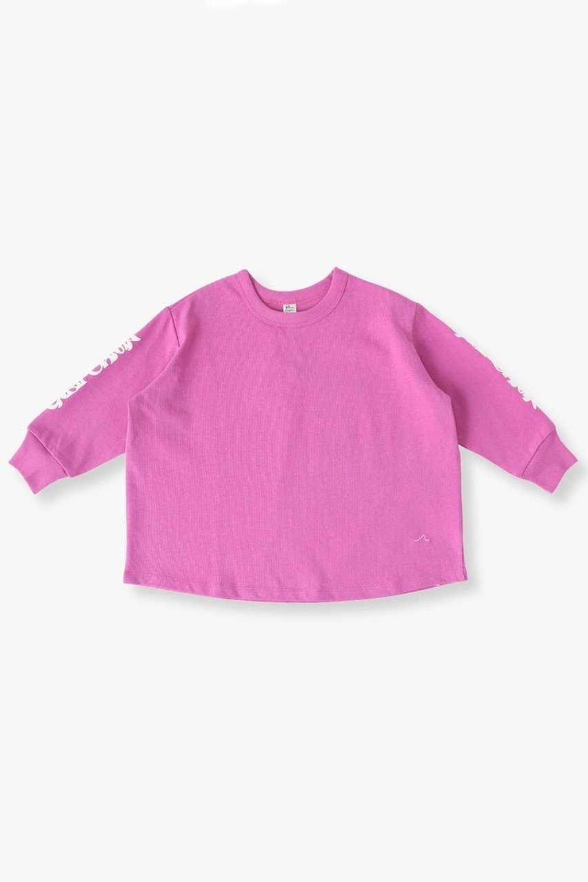 【その他のブランド/Other】の【KIDS】ロゴプリント ロングスリーブティー インテリア・キッズ・メンズ・レディースファッション・服の通販 founy(ファニー) 　ファッション　Fashion　キッズファッション　Fashion for Kids　トップス・カットソー　Cut & Sew Tops　おすすめ　Recommended / Our Picks　スリーブ　Sleeve, Long Sleeve / Short Sleeve　プリント　Print, Printed Pattern　ロング　Long, Long-Length　パープル|ID: prp329100004948852 ipo3291000000037135806