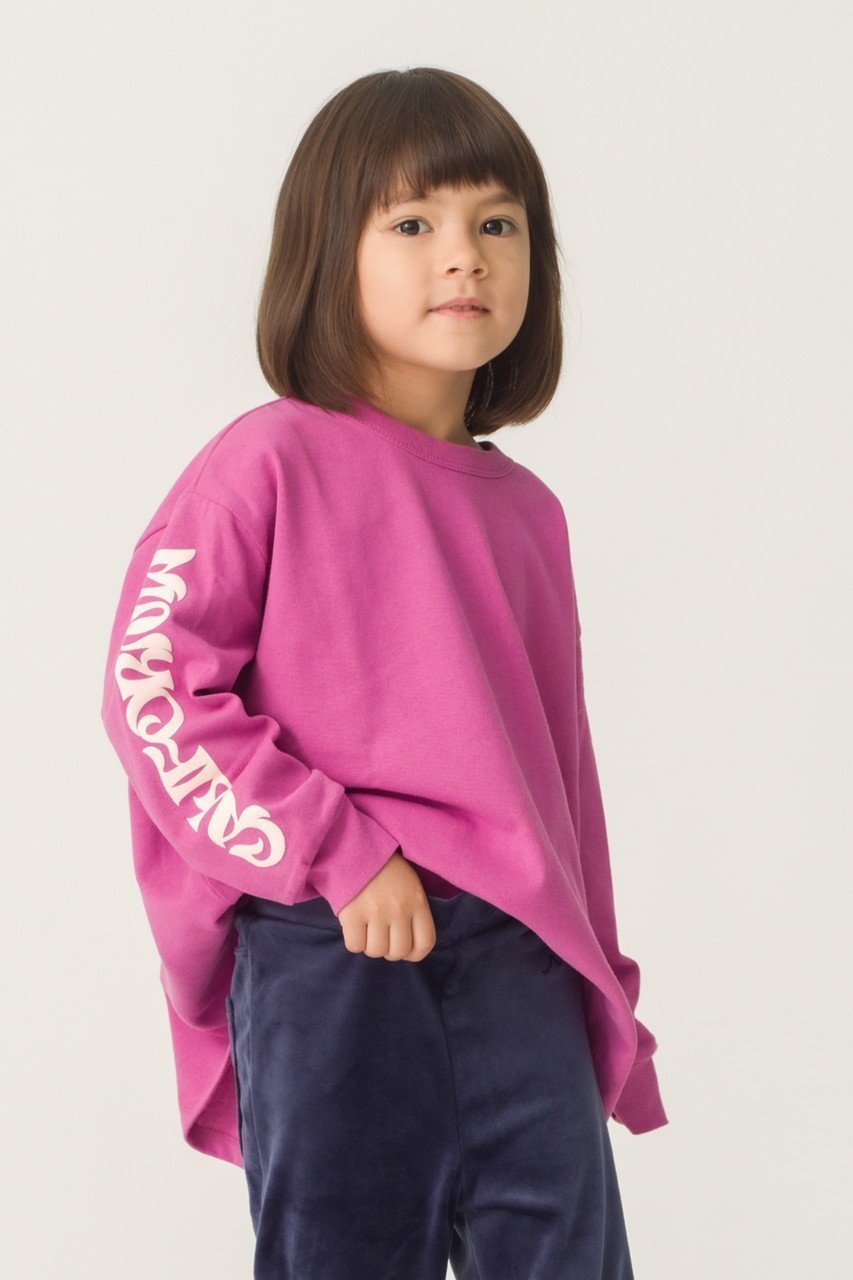 【その他のブランド/Other】の【KIDS】ロゴプリント ロングスリーブティー 人気、トレンドファッション・服の通販 founy(ファニー) 　ファッション　Fashion　キッズファッション　Fashion for Kids　トップス・カットソー　Cut & Sew Tops　おすすめ　Recommended / Our Picks　スリーブ　Sleeve, Long Sleeve / Short Sleeve　プリント　Print, Printed Pattern　ロング　Long, Long-Length　other-2|ID: prp329100004948852 ipo3291000000037135807