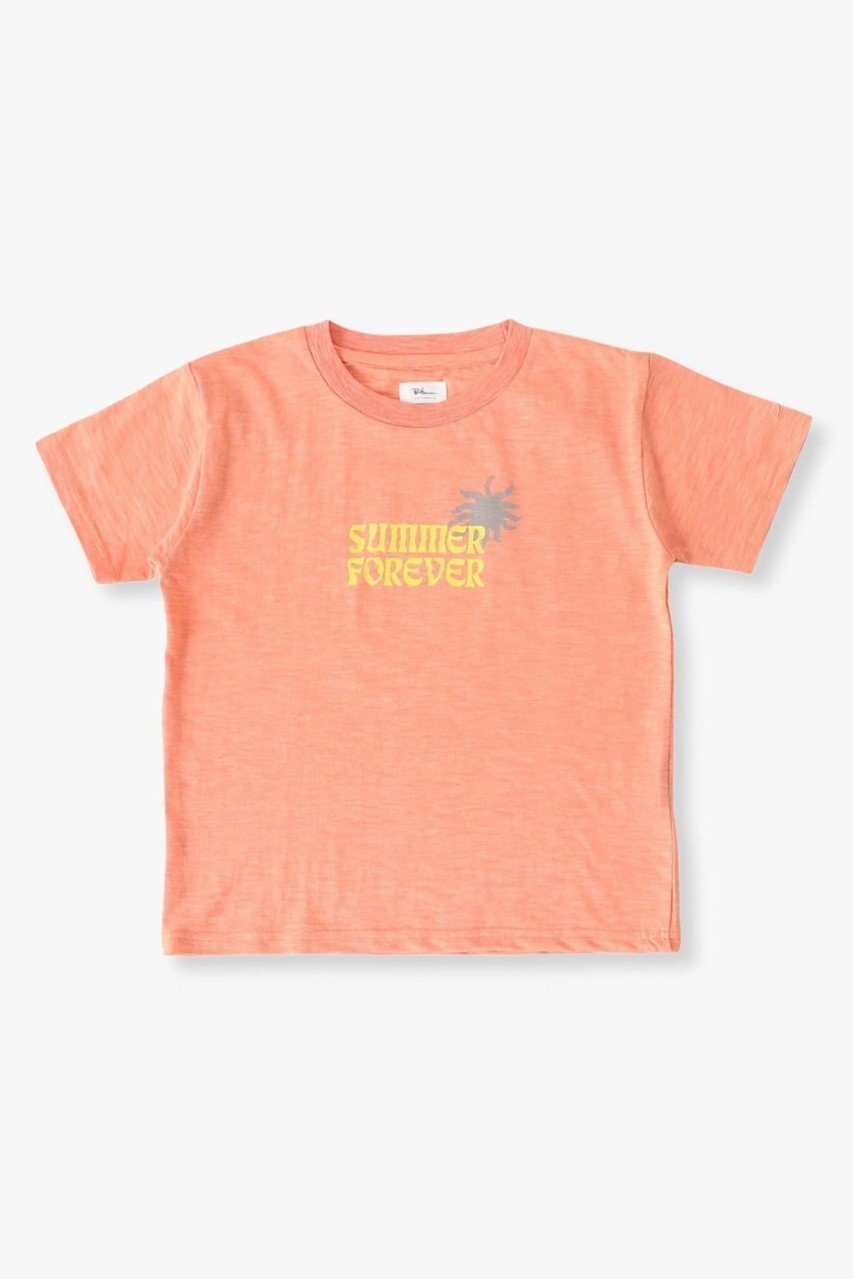 【その他のブランド/Other】の【KIDS】サマーフォーエバーTシャツ インテリア・キッズ・メンズ・レディースファッション・服の通販 founy(ファニー) 　ファッション　Fashion　キッズファッション　Fashion for Kids　トップス・カットソー　Cut & Sew Tops　グラフィック　Graphic, Graphic Design　サマー　Summer, Summer Style　夏　Summer　オレンジ|ID: prp329100004948858 ipo3291000000037135846