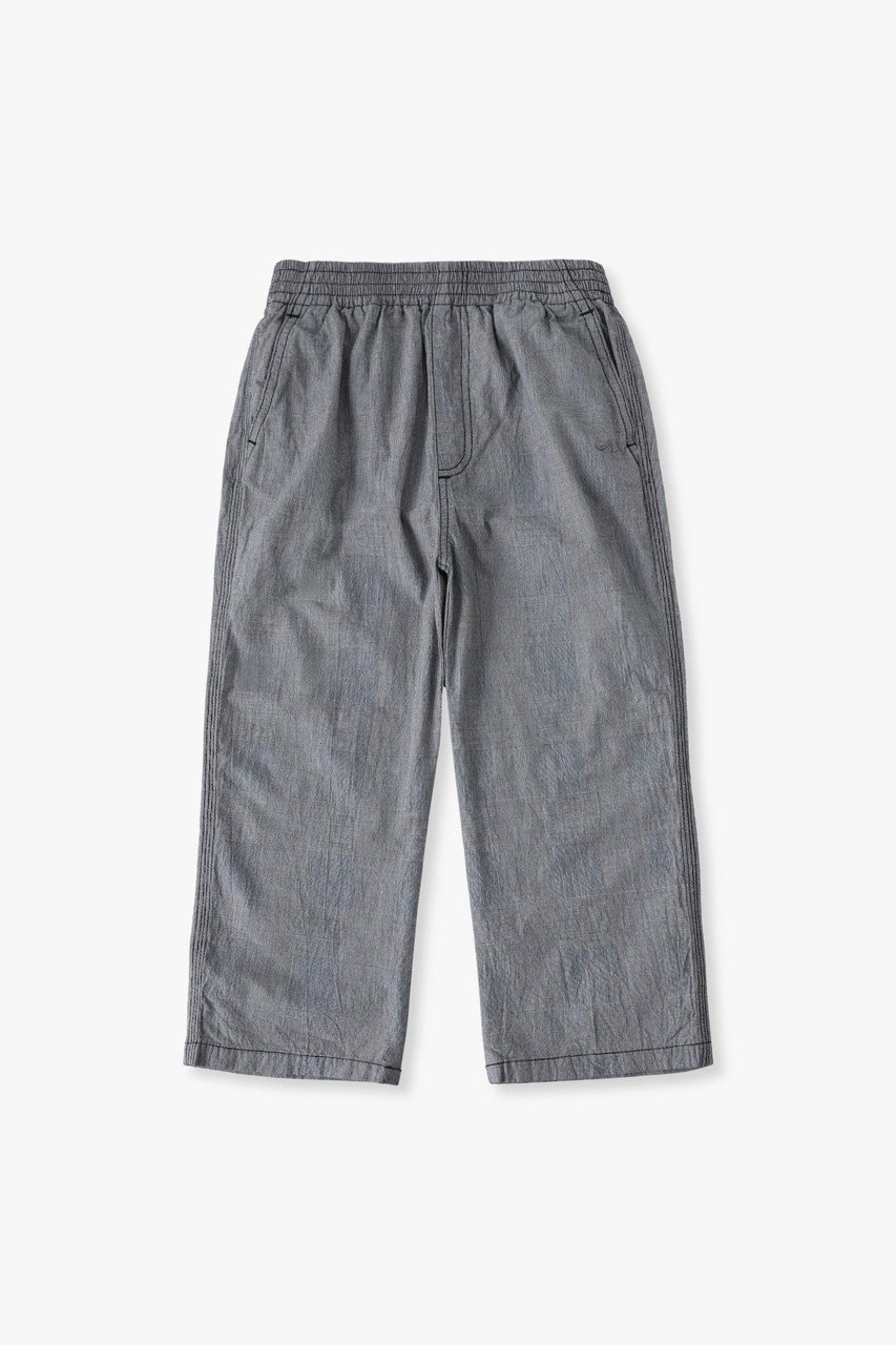 【その他のブランド/Other】の【KIDS】ワッシャーチェックパンツ インテリア・キッズ・メンズ・レディースファッション・服の通販 founy(ファニー) 　ファッション　Fashion　キッズファッション　Fashion for Kids　ボトムス　Bottoms　おすすめ　Recommended / Our Picks　チェック　Check, Plaid, Tartan　リネン　Linen, Linen Fabric　リラックス　Relax, Relaxed Fit　ブラック|ID: prp329100004948859 ipo3291000000037135849