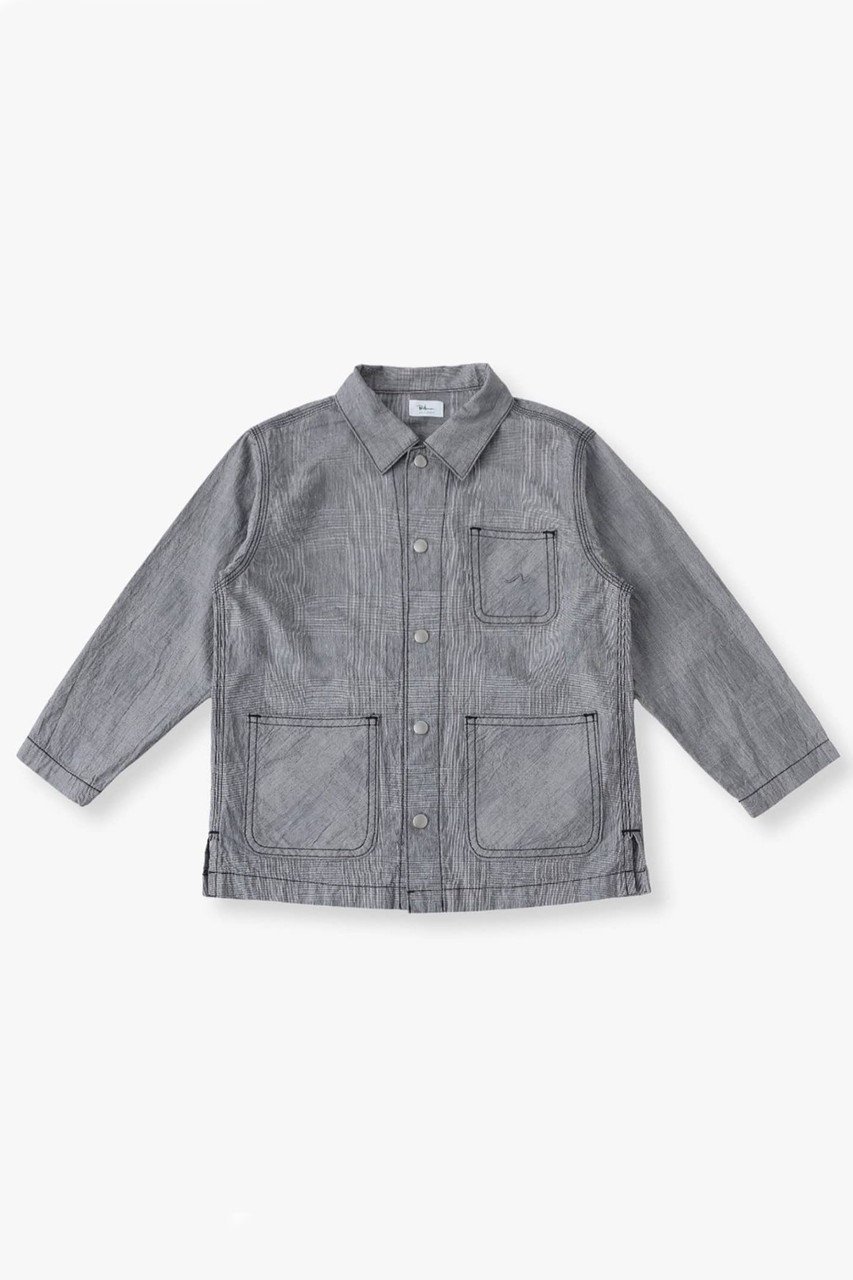 【その他のブランド/Other】の【KIDS】ワッシャーチェックジャケット インテリア・キッズ・メンズ・レディースファッション・服の通販 founy(ファニー) 　ファッション　Fashion　キッズファッション　Fashion for Kids　アウター　Coat Outerwear /Kids　ジャケット　Jacket, Outerwear　チェック　Check, Plaid, Tartan　バランス　Balance, Style Balance　リネン　Linen, Linen Fabric　リラックス　Relax, Relaxed Fit　ブラック|ID: prp329100004948860 ipo3291000000037135857